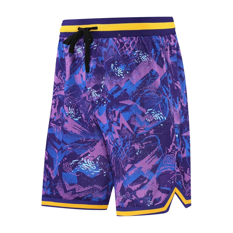 Basketball Pockets Shorts Outdoor Men Sporting Beaching Bottoms 3D Print Traning Bodybuilding Breathable Gym Running Short