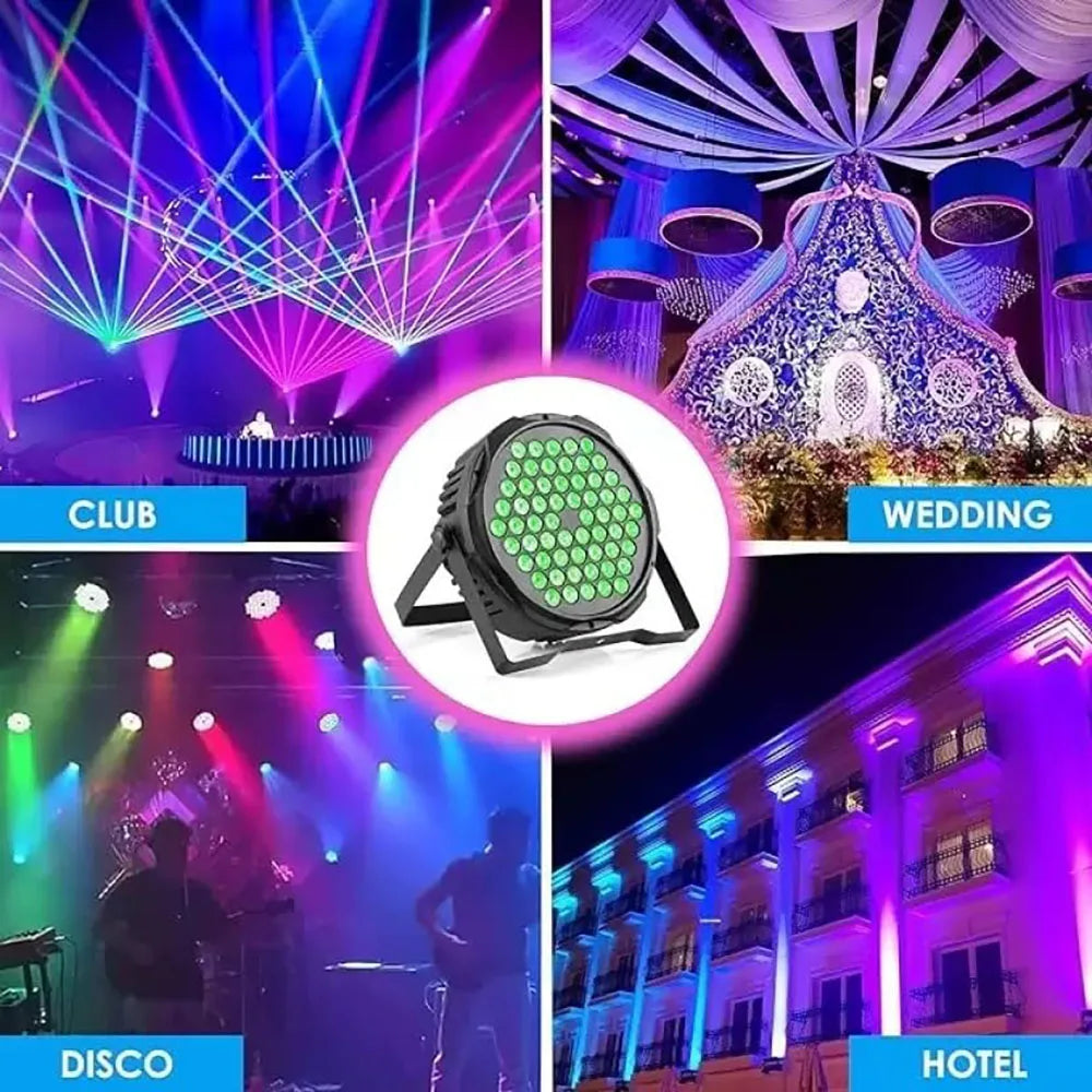 3 in 1 LED Par Light 60x3W RGB Full Color for Dance Studio Club Disco Show Lighting DMX512 Control Stage Flat Light party lights