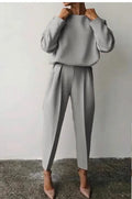2025 Women's Suits Spring Loose Long Sleeve Casual Clothing Set Fashion White 2 Piece Set Trousers Top Women Suits Streetwear