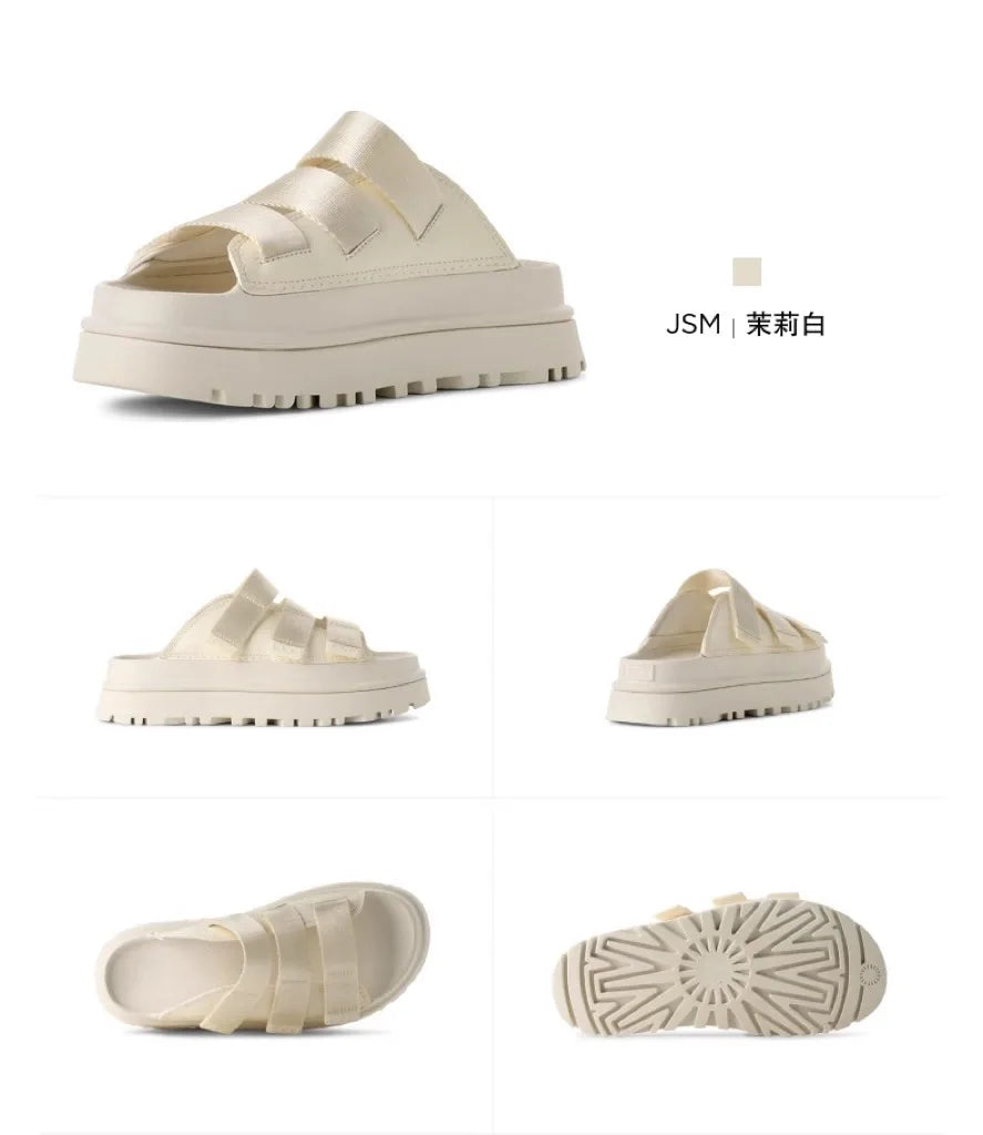 2025 Summer Women's Platform Sandals – Fashionable Slip-On Thick Sole Slide Shoes for Beach, Casual, and Outdoor Wear