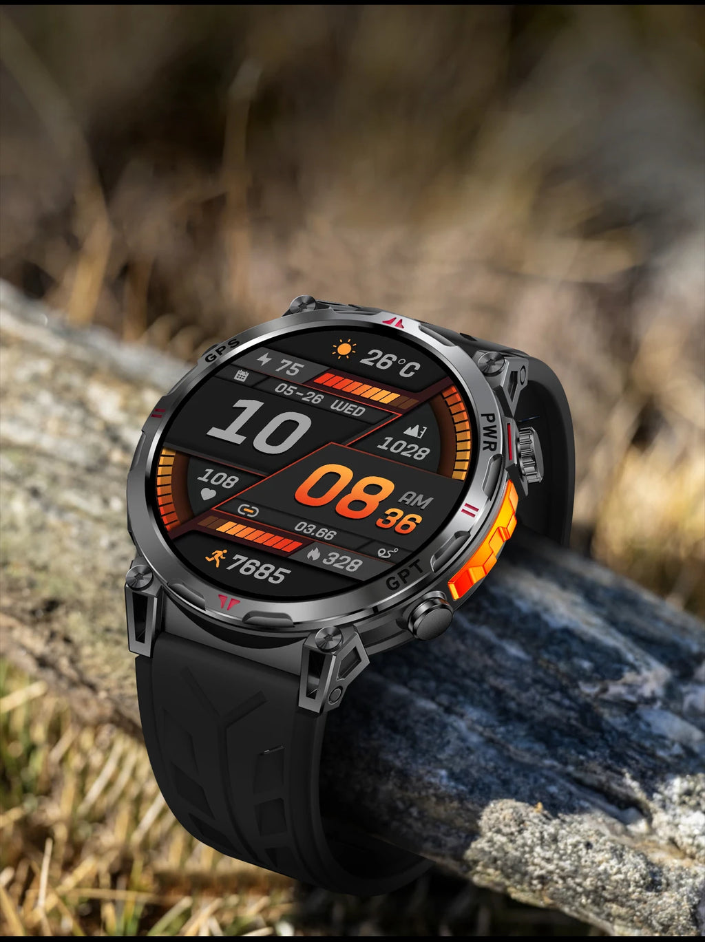 2026 New Outdoor GPS Sports Smartwatches Men Compass 10ATM Waterproof 24/7 Health Monitoring Chat GPT Bluetooth Call Smart Watch