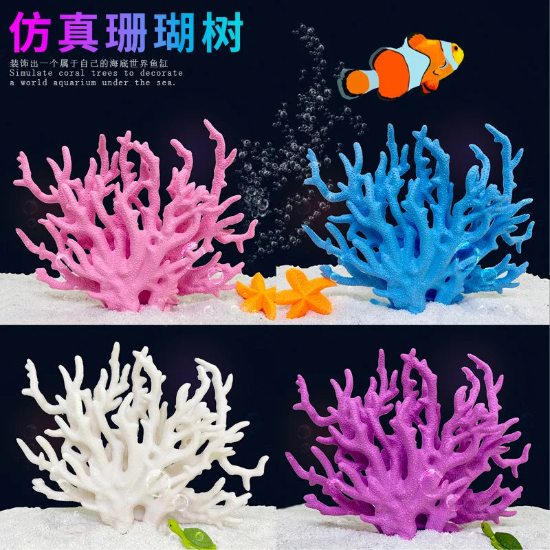 Aquarium Decoration Aquarium Coral Simulation Artificial Fake Coral Fish Tank Plants Landscape Decoration Aquarium Decor