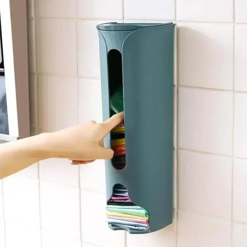 1 Pcs Household Kitchen Garbage Bag Storage Box Pull-out Plastic Collector Wall Mounted Underwear Socks Organizer Box