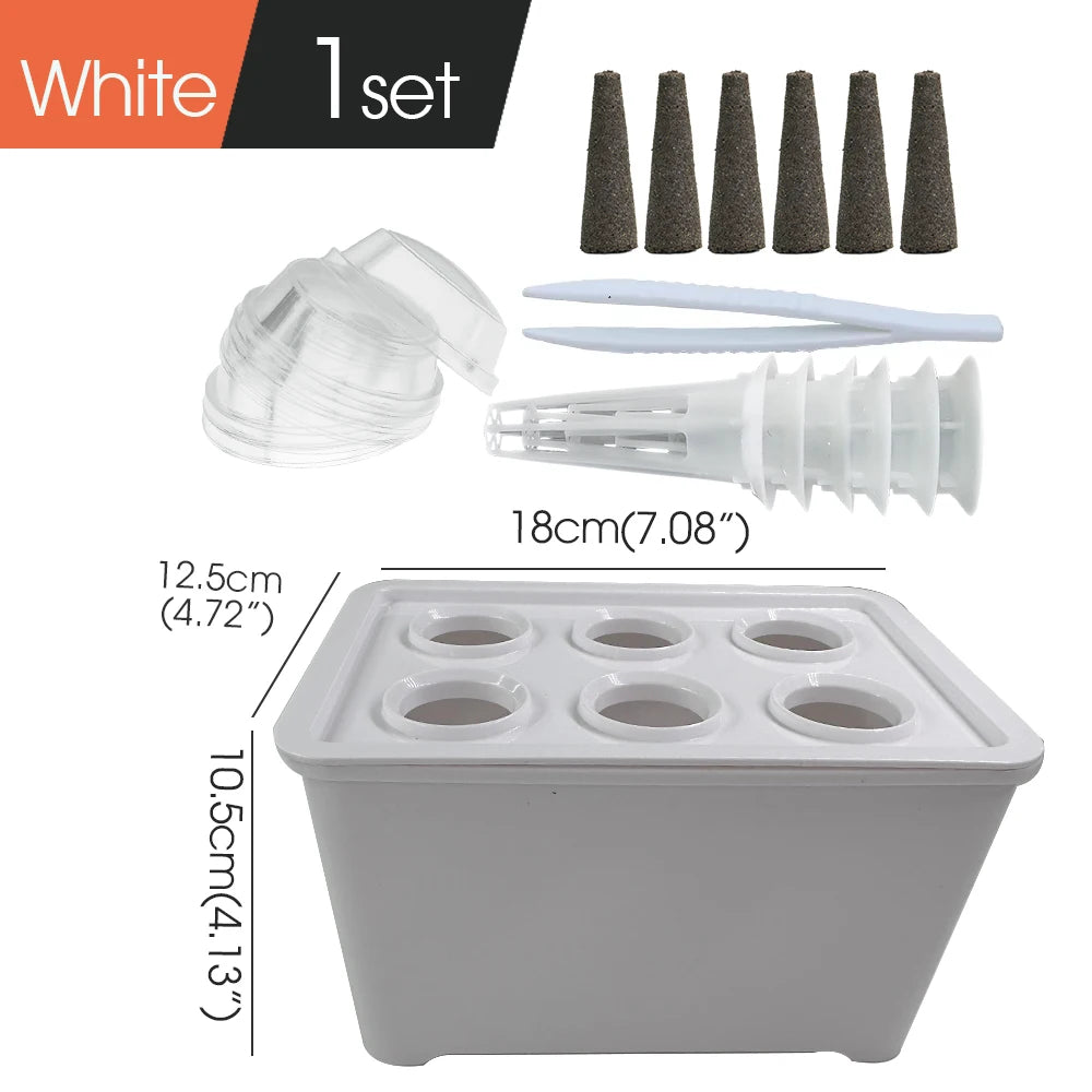 7"x4.7"x4.1" Gardening Nursery Pots Indoor Hydroponics Grower Kit Universal Hydroponic System Planting Container for Vegetables