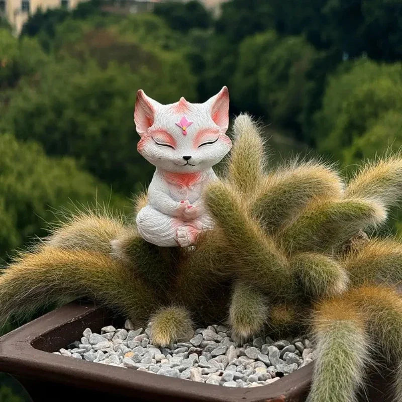 Cute Creative Animal Sculpture Succulent Decoration Statue Waterproof Simulated Garden Miniatures Figurine for Lawn Decor