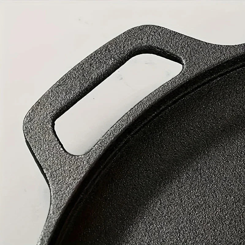 Cast Iron Frying Pan Non-stick Pan Pizza Egg Pancake Pot Vegetable Steak Skillet Home Kitchen Flat Pan Omelette Outdoor Cookware