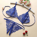 Erotic Lingerie For Women Sexy Costume Garter + Thong Set Lace Mesh Nightie Deep V Suspenders Baby Doll Dress Porn Underwear Set