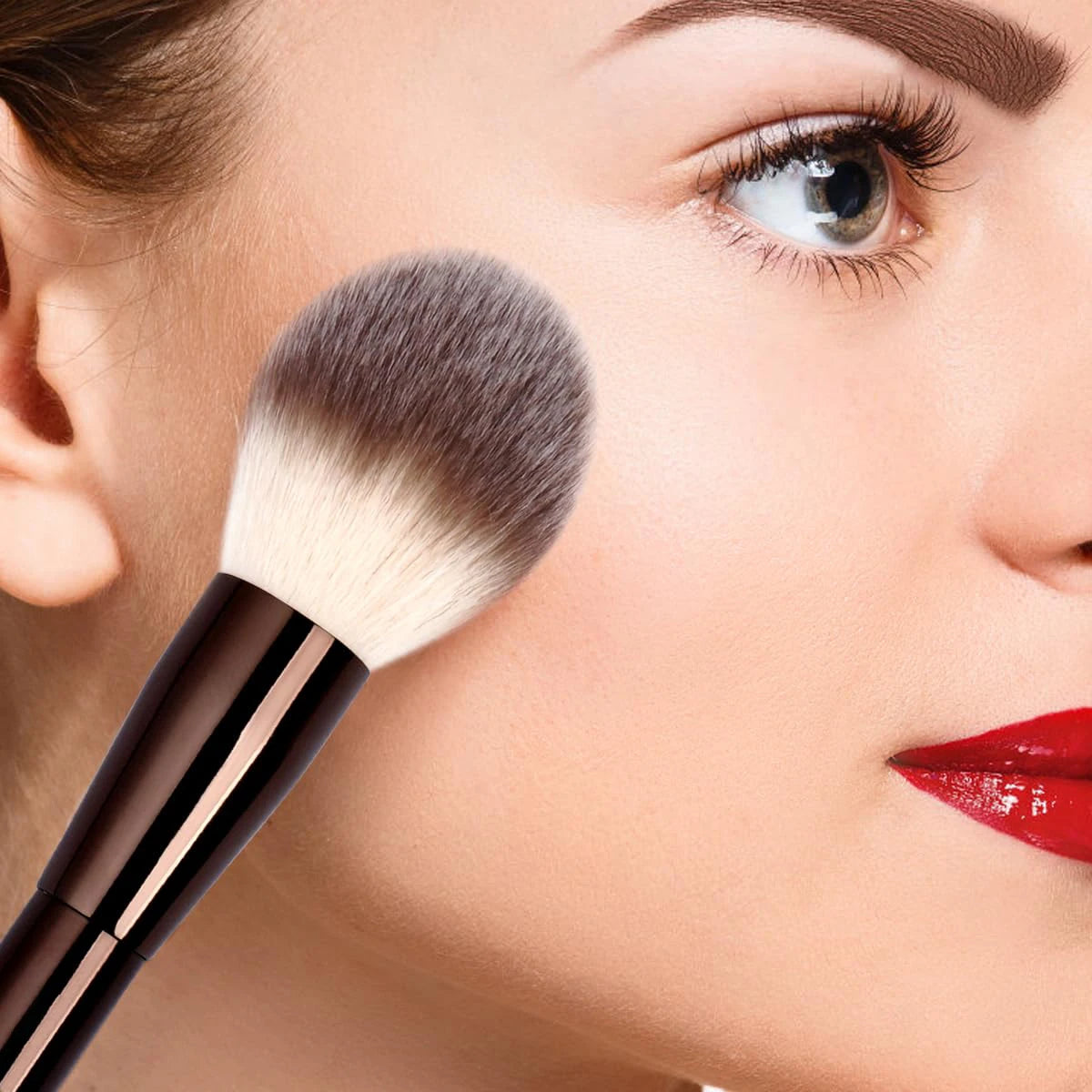 15 PCS Makeup Brushes Double-ended Makeup Brush Set Double Sided Angled/Round Top Brush Foundation Contour Blending Eyebrow Eyes