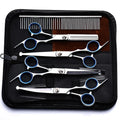 5 in 1 Professional Dogs Grooming Scissors Set Stainless Steel Dog and Cat Hair Thinning Shears with Safety Round Tip for Pet