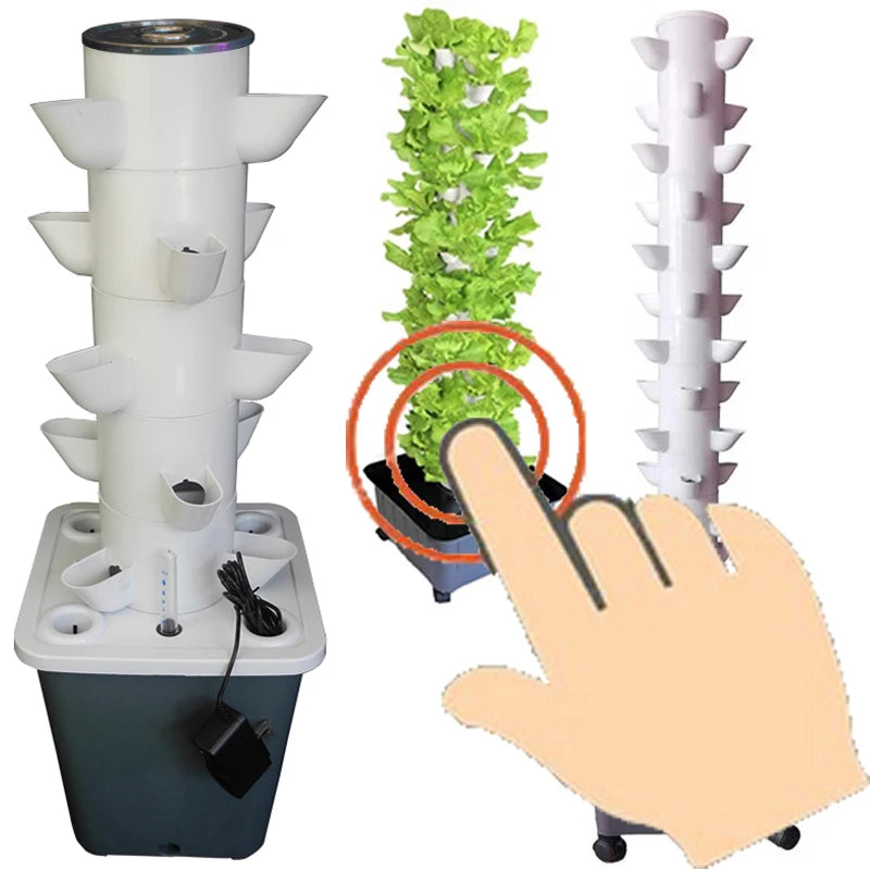 DIY Hydroponic Growing System Home Vertical Tower Veg Planter Indoor Vegetable Fruits Soilless Cultivation Equipment