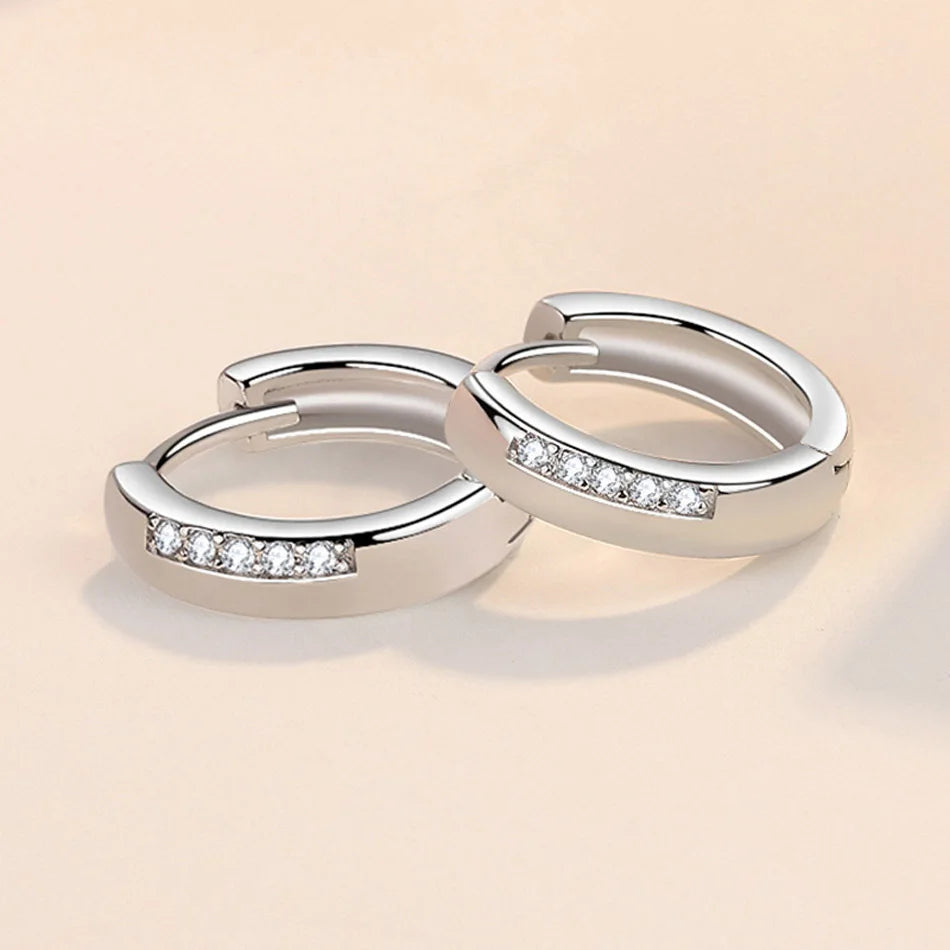 CHSHINE 925 Sterling Silver Summer Simple Zircon Earrings For Women Wedding Party Fashion Jewelry