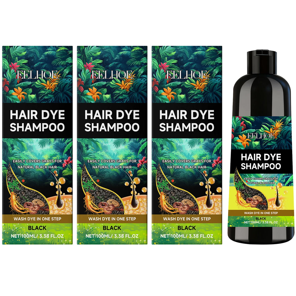 Black Hair Dyeing Shampoo Covering White Hair Enhancing Hair Shine Nourishing Root Beauty Hair Moisturizing Hairdressing Shampoo