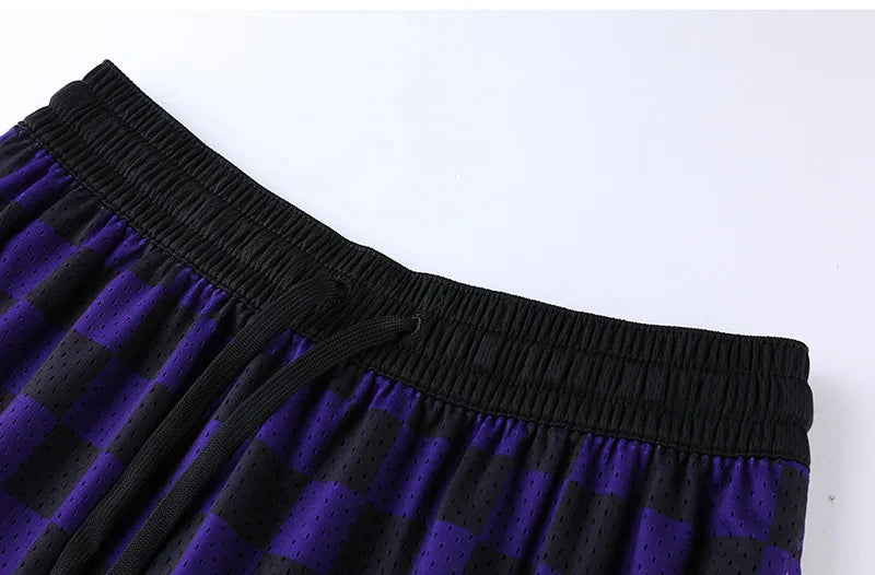 Boys Basketball Running Sports Loose Plus Size Shorts Tie With American Street Print Five Points Big Pants Gym Training