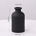 1PC Black Ceramic Vase Flower Ceramic  for Flowers Small Vase for Office and Living Room Home Decoration Ceramic Vase jarrones