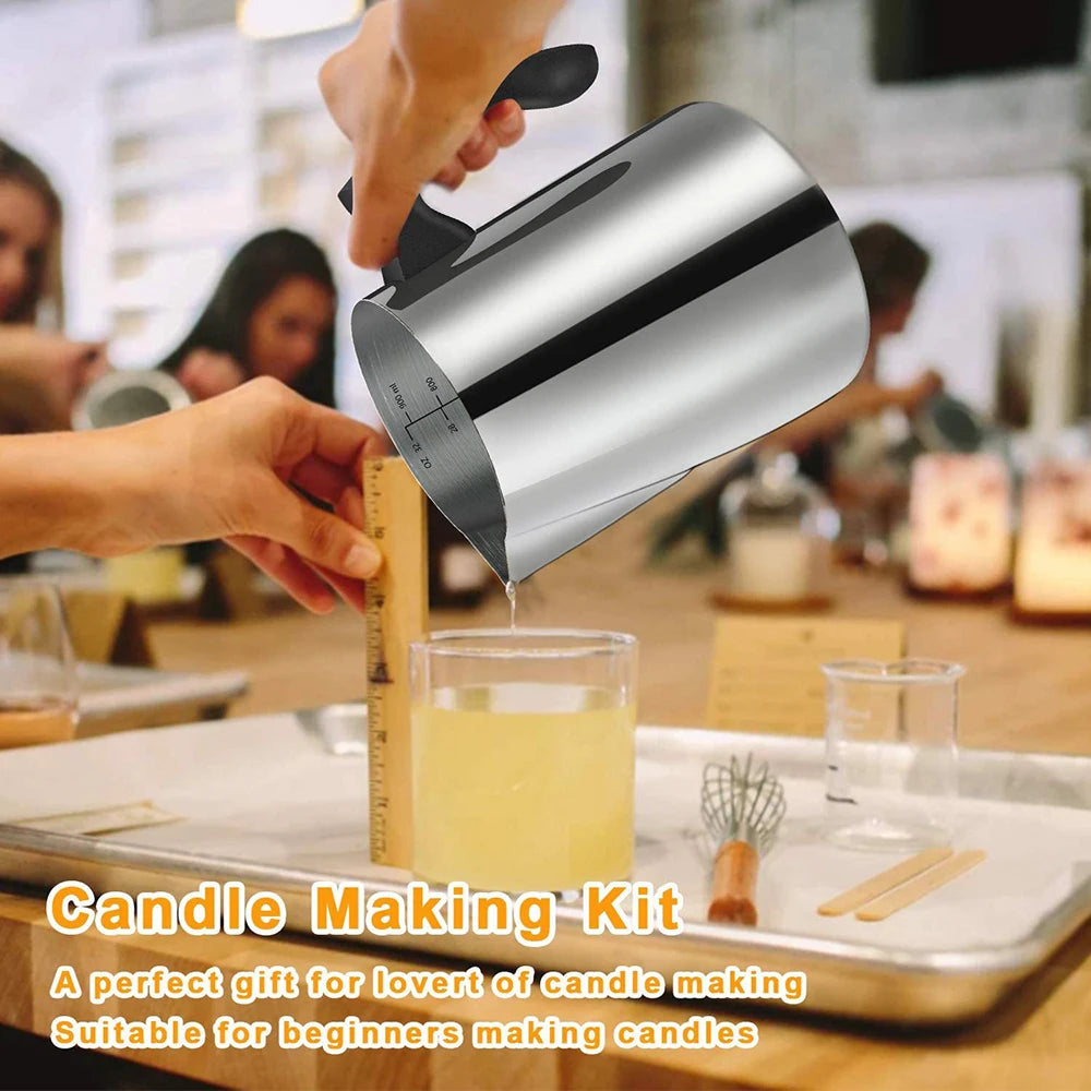 Candle Making Kit DIY Candles Craft Tools Soap Wax Making Pouring Pot Candle Wicks Candle Wicks Sticker Candle Wicks Holder