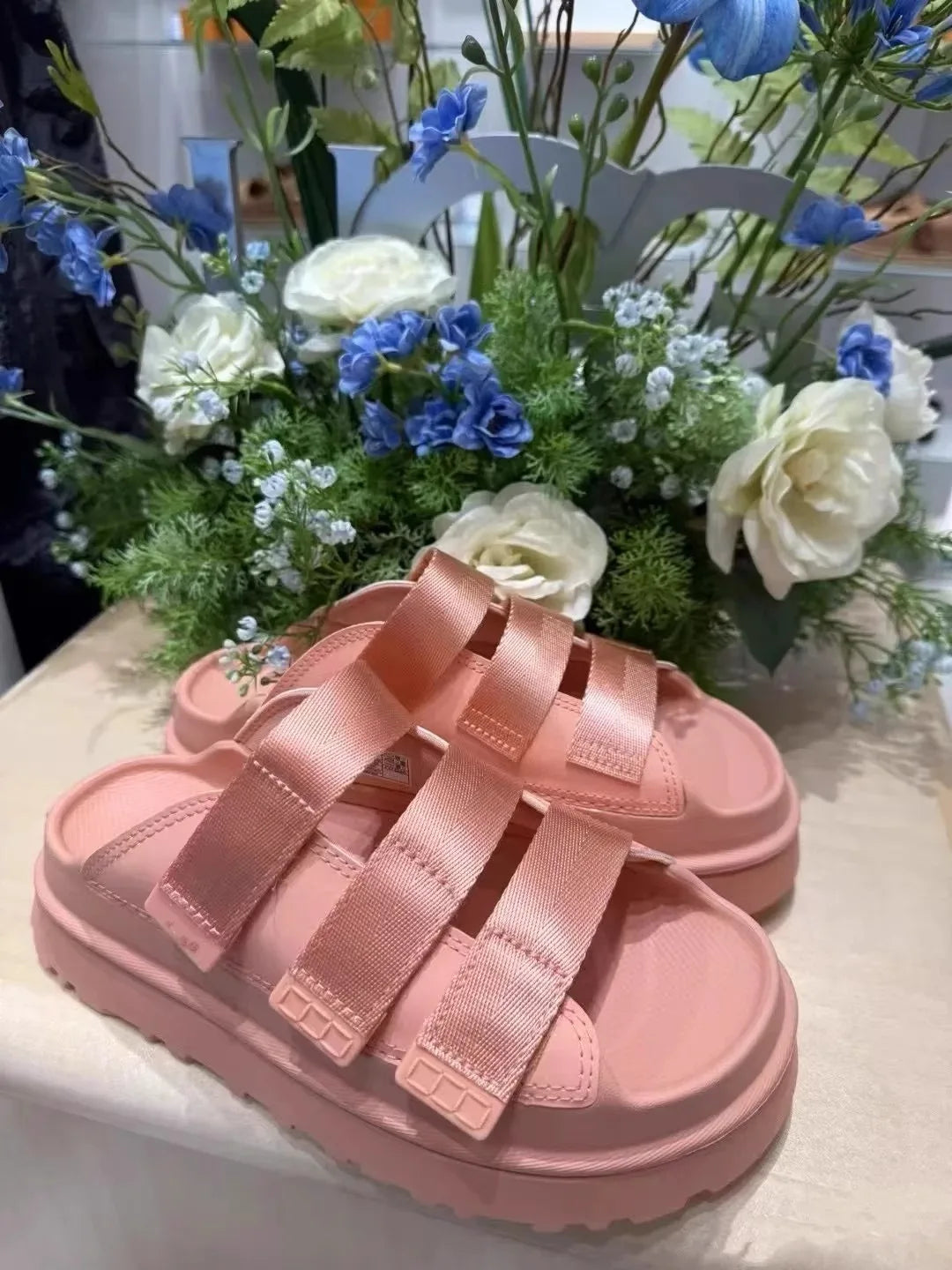 2025 Summer Women's Platform Sandals – Fashionable Slip-On Thick Sole Slide Shoes for Beach, Casual, and Outdoor Wear