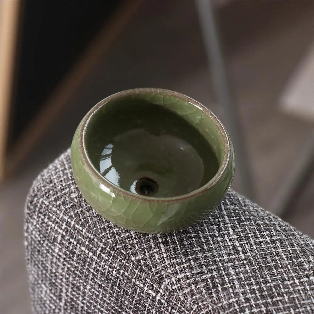 Durable Breathable Ice-Crack Glaze Ceramic Flowerpots Thickened Perforated Succulent Flowerpot Mini Cute Plants Planter Office