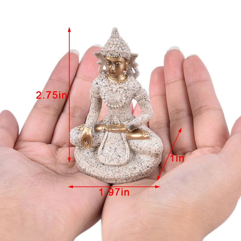 Buddha Statues Sandstone Thailand Buddha Sculpture Fengshui Figurine Home Decor