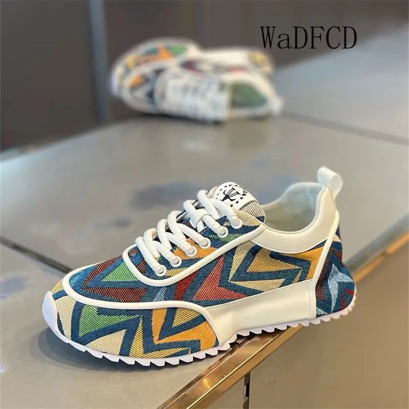 Chunky Sneaker Plus Size 45 46 47 48 Men Designer Shoes Fashion Casual Leather Mesh Breathable Increased Internal Platform Shoes