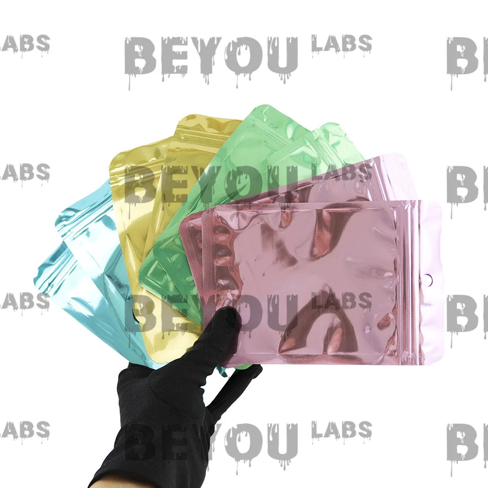 3.5g Plastic Standing Opp Pouches Matte Laser Smell Proof Zipper Self Sealed 1G Aluminum Foil Packaging Cookie Gummy Chocolate