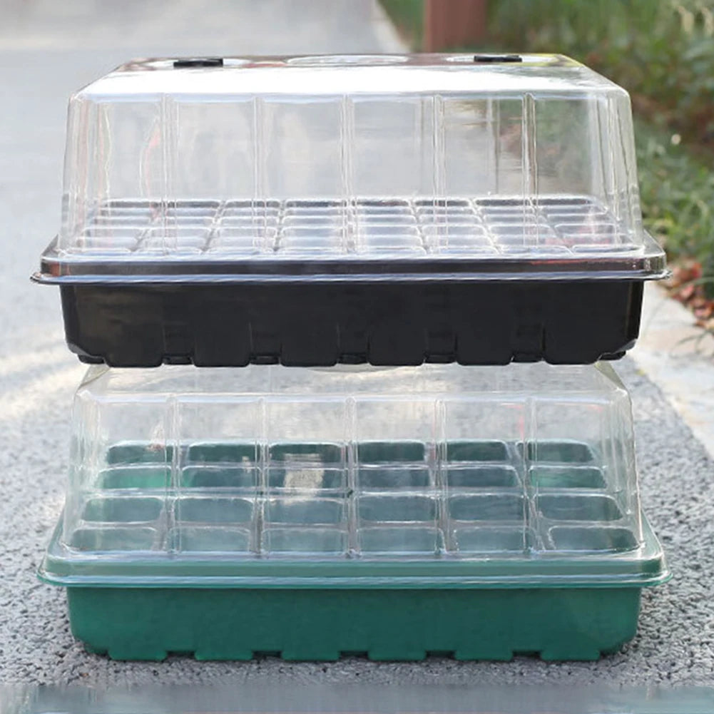 12/24/48 Holes Flower Vegetable Seedling Pots Seedling Tray Garden Pots Durable Seed Germination Plant Flower Pots Grow Box