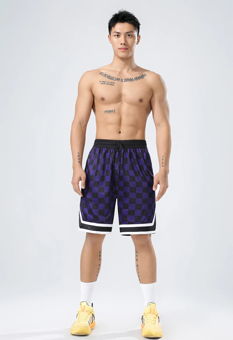Boys Basketball Running Sports Loose Plus Size Shorts Tie With American Street Print Five Points Big Pants Gym Training
