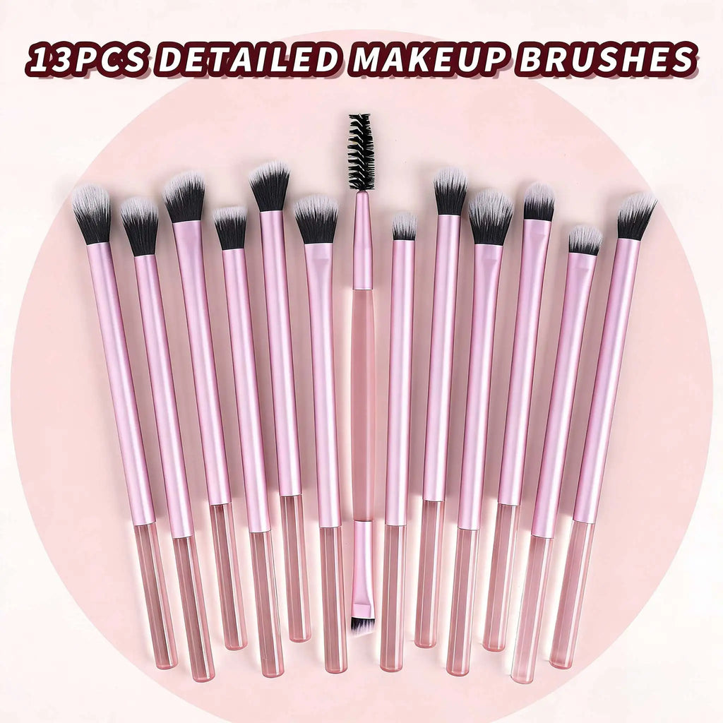 15 PCS Makeup Brushes Double-ended Makeup Brush Set Double Sided Angled/Round Top Brush Foundation Contour Blending Eyebrow Eyes