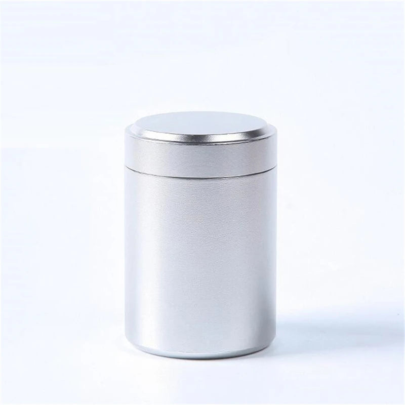 60ML Solid Color Airtight Smell Proof Container Aluminum Alloy Herb Stash Metal Sealed Can Tea Jar Storage Boxes