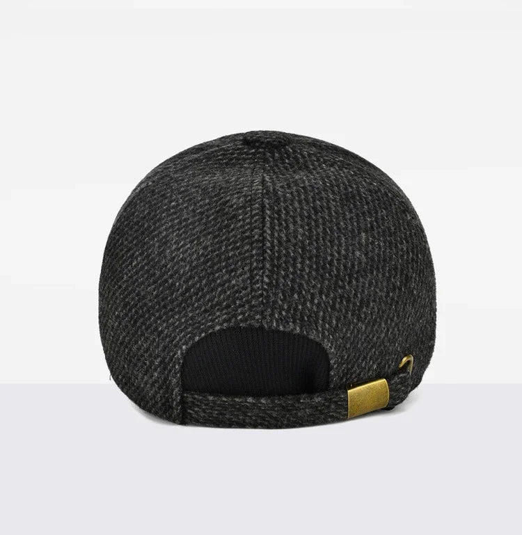 Baseball Cap Autumn Woolen Knitted Designer Men's Winter Cap Thicken Warm Hats with Earflaps Men's Brand Hats Dad Trucker Hats