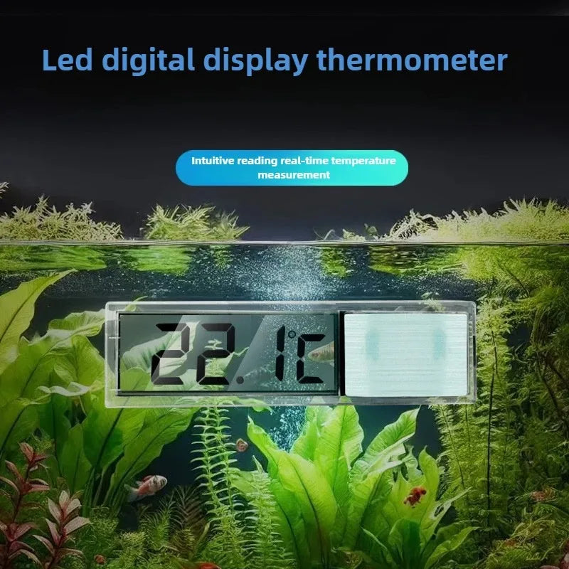 1pcs Aquarium Thermometer Electronic LCD Digital Fish Tank Temperature Measurement Fish Tank Temp Meter Aquarium Accessories