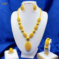 Ethiopian 24k Gold Plated Jewelry Sets for Women Costume Dubai Bridal Round Necklace Earrings Sets Nigerian Wedding Gifts
