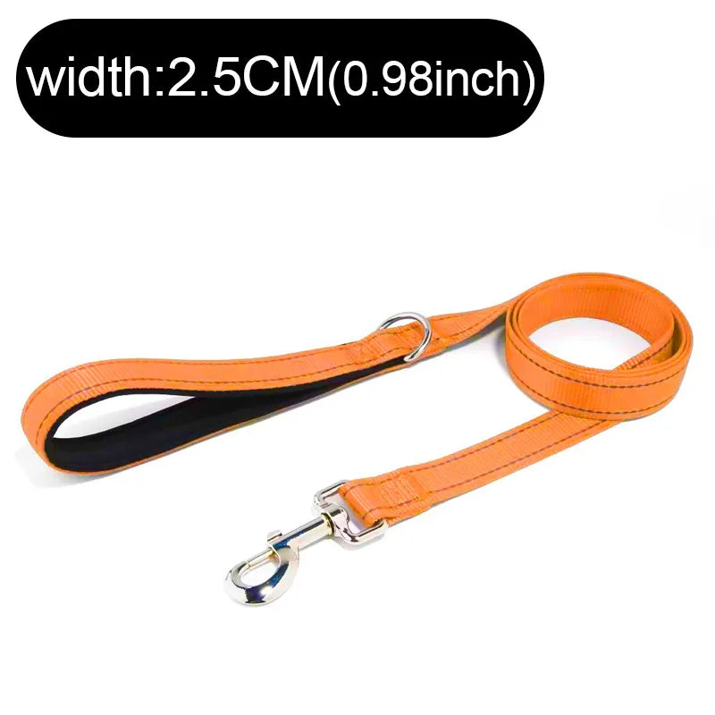Dogs Leads Leashes Reflective Drawstring Pet Leash Explosion-proof Dog with D-ring & Metal Fastener for Dog Walking and Training