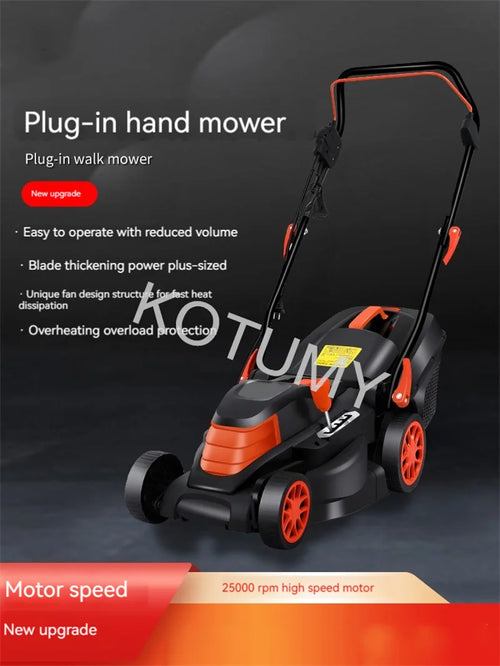 1500W/1800W/2200W Grass Trimmer For Garden Courtyard Hand Propelled Electric Lawn Mower Household Weeding Machine