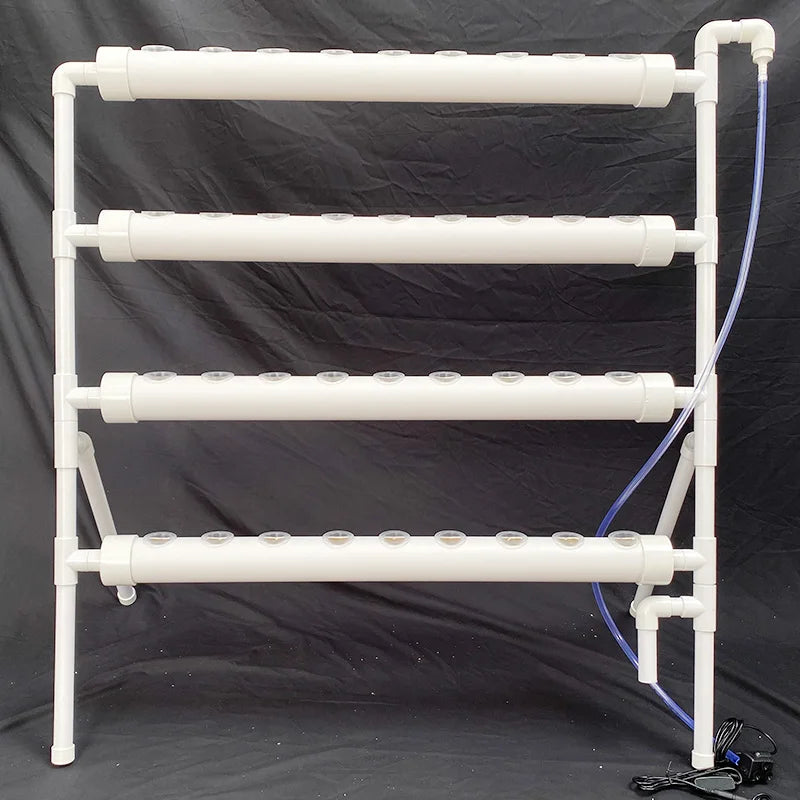 36/Sites Hydroponics Growing System Kits PVC-Pipe Hydroponic Garden Planting Vegetable and Herbs Growth Cultivation Equipment