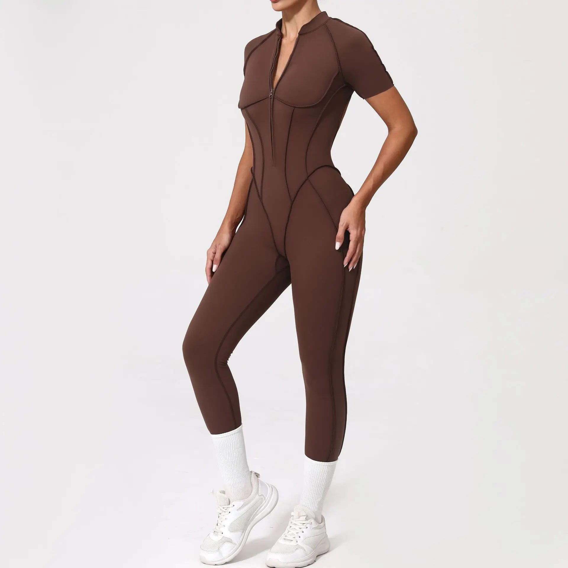 2025 New Style Women Yoga Apparel Workout Suit Gym Clothing Outdoors Sports Suit Short Sleeves Long Pants Suit Fitness Suit Set