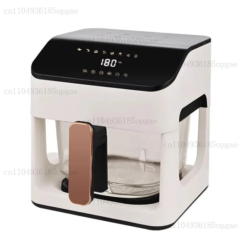 8.5L Air Fryer, Smart Temperature Control Oven, 110V / 220V Household Transparent All-glass Pot, Fully Automatic Electric Fryer