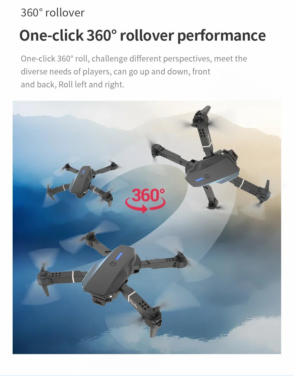 2026 New E88 Drone offers foldable design big screen 8K dual camera GPS brushless motor obstacle avoidance for RC toys gifts