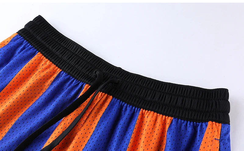 Boys Basketball Running Sports Loose Plus Size Shorts Tie With American Street Print Five Points Big Pants Gym Training