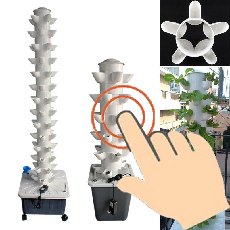 DIY Hydroponic Growing System Home Vertical Tower Veg Planter Indoor Vegetable Fruits Soilless Cultivation Equipment