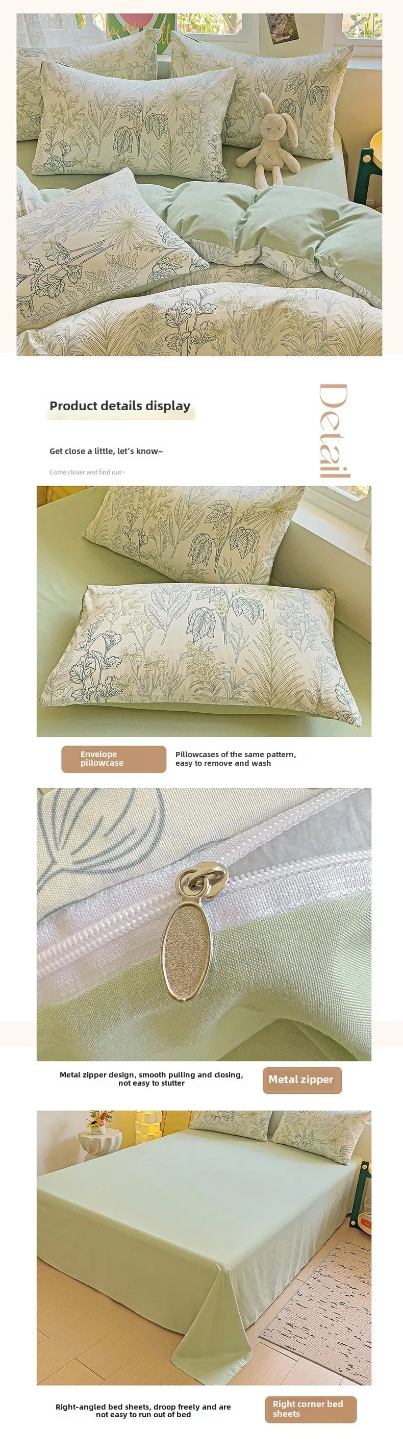 4pcs/set Bedding Set Simplicity Style Twin Queen Size Duvet Cover Flat Sheet Pillowcase Kids Adult Comforter Sets Home Textile