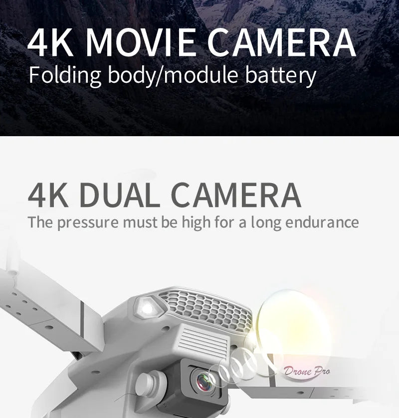 Drones Toys Gifts 8K HD Dual Camera 2026 E88 Plus Mini Foldable GPS Brushless Motor Obstacle Avoidance RC Quadcopter LED For IOS