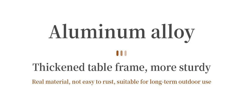 150cm Outdoor Table Large Metal Frame Rectangular Patio Table Family Outdoor Dining Table Wood-plastic Waterproof Tabletop