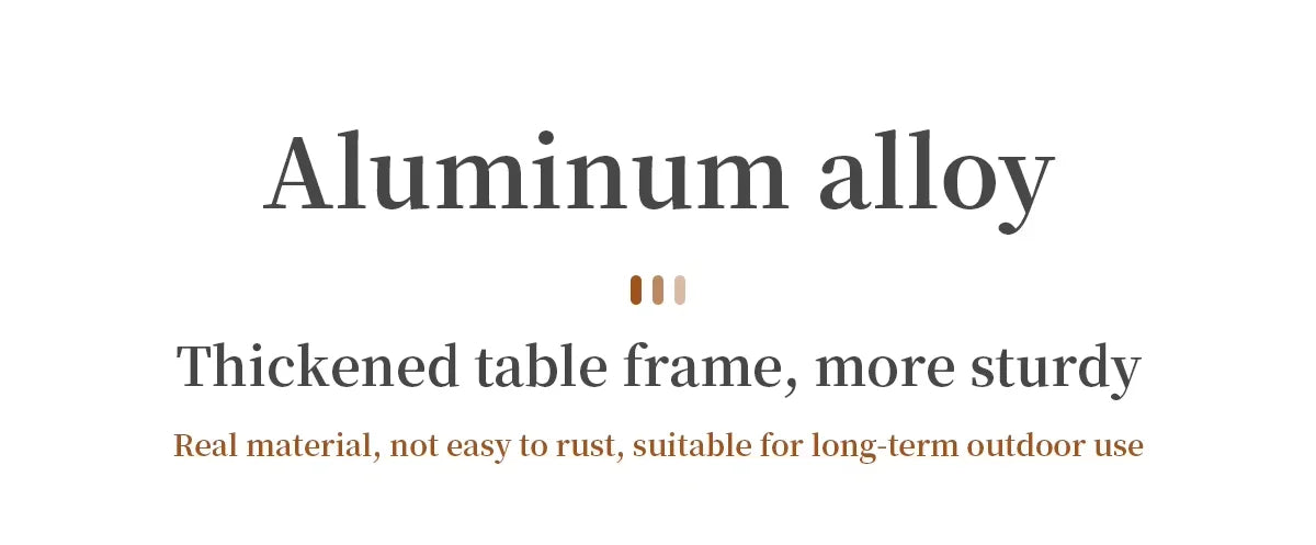150cm Outdoor Table Large Metal Frame Rectangular Patio Table Family Outdoor Dining Table Wood-plastic Waterproof Tabletop