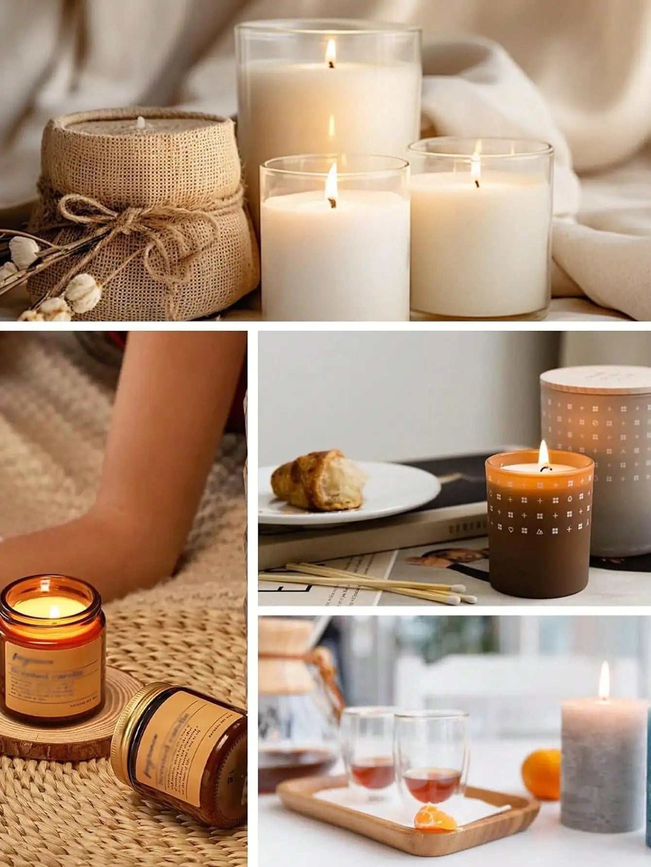 0.5LB Candle Making Kit Supplies, Soy Wax DIY Candle Making, With Soy Candle Wax, Candle Wicks, Fragrance Dried Flower