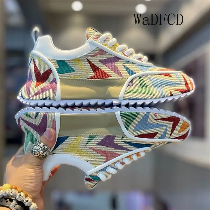 Chunky Sneaker Plus Size 45 46 47 48 Men Designer Shoes Fashion Casual Leather Mesh Breathable Increased Internal Platform Shoes