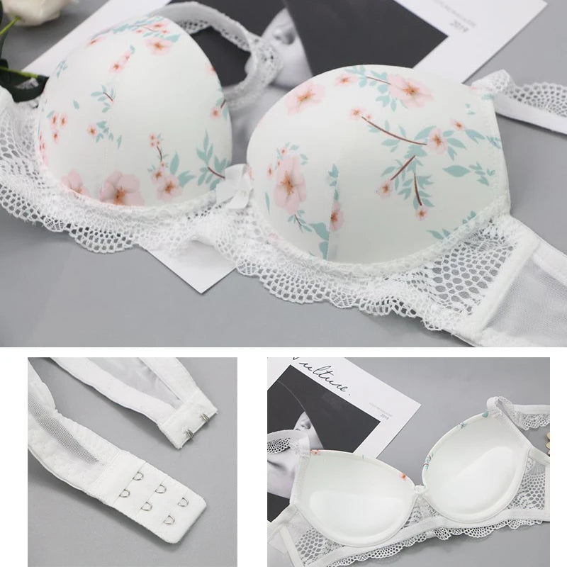 2025 New Sexy Bras Set For Big Boops Low Waist Panties Underwear Bralette Brassiere Cotton Plus Size Female Lingerie