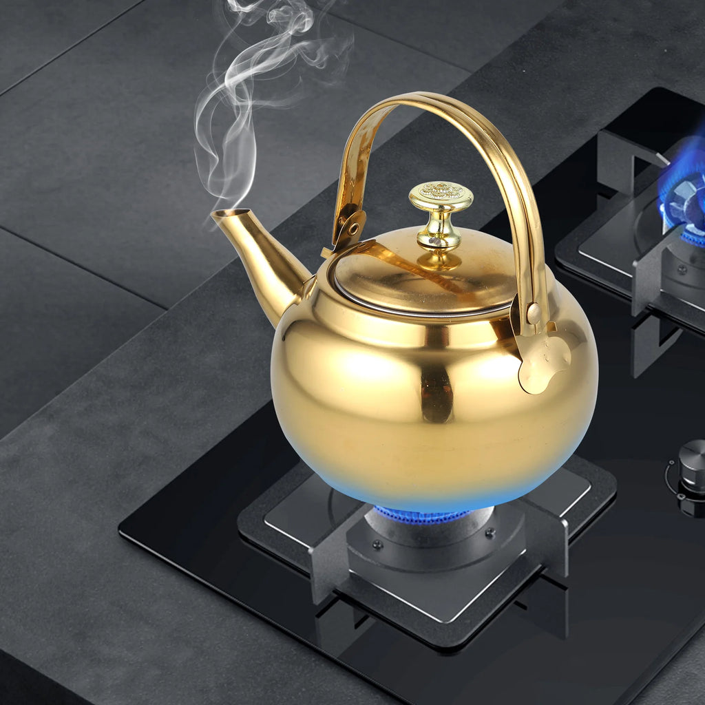 14Cm Stainless Steel Insulated Handle Whistling Water Kettle With Filter Leak Proof Spout For Cooker Tea Making Kitchen