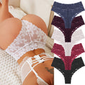 5PCS/SET Women's Floral Lace Panties Sexy Perspective Low Waist Briefs Hollow Comfortable And Breathable Lingerie Sexy Lace New