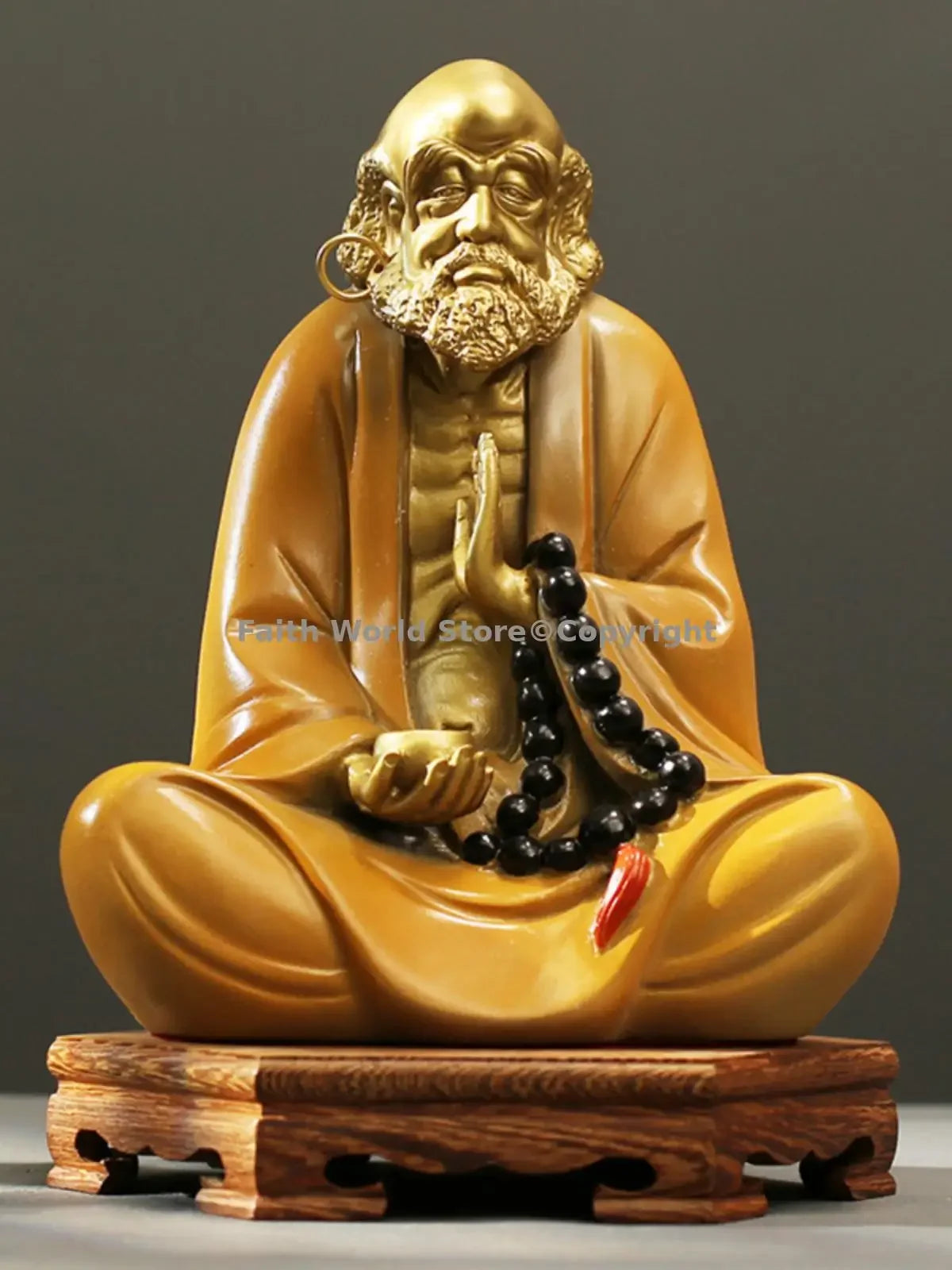 Buddhism Spiritual Art Bronze Sculpture Dharma Buddhist saints Chan sect Dhyana Zen Bronze carved home decorative Sitting Buddha