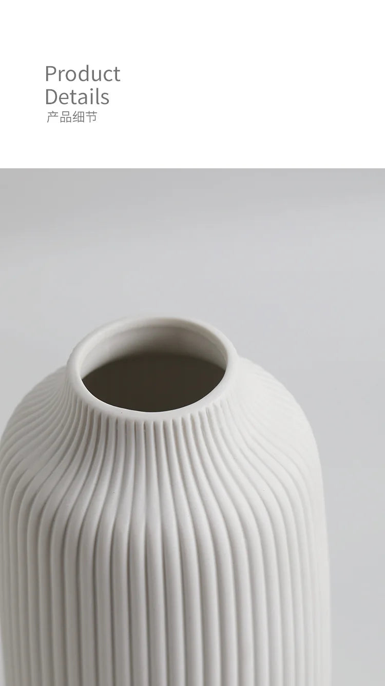 Ceramic Vase Decoration Living Room Flower Arrangement Decoration Light Luxury High-end Flower Arrangement Handicraft Decoration